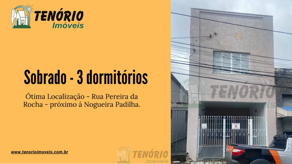 Oportunidade: Sobrado Vila Hortência – 3 dormitórios – Excelente Localização – Área do terreno: 125,00m²